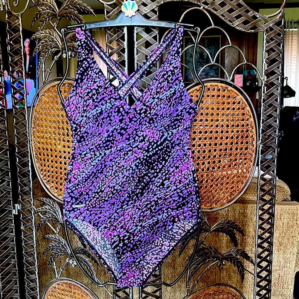 Speedo purple bathing suit